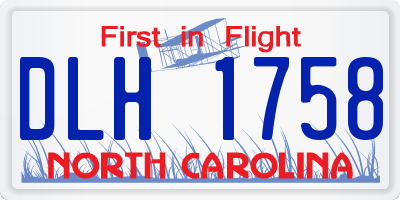 NC license plate DLH1758