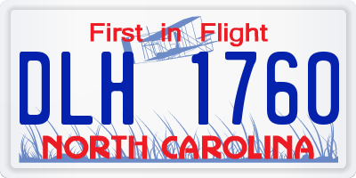 NC license plate DLH1760