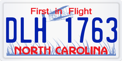 NC license plate DLH1763