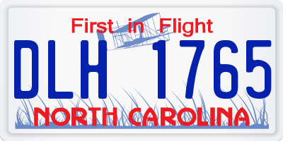 NC license plate DLH1765