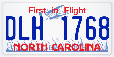 NC license plate DLH1768