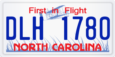 NC license plate DLH1780
