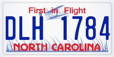 NC license plate DLH1784