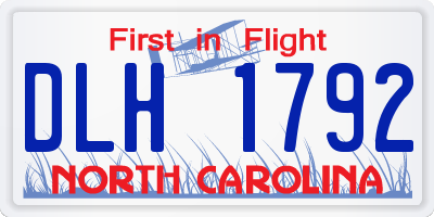 NC license plate DLH1792
