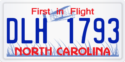 NC license plate DLH1793