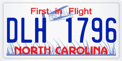 NC license plate DLH1796