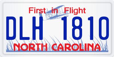 NC license plate DLH1810