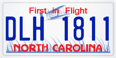 NC license plate DLH1811