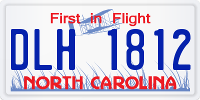 NC license plate DLH1812