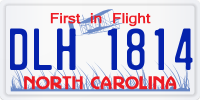 NC license plate DLH1814