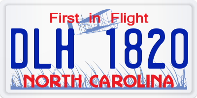 NC license plate DLH1820