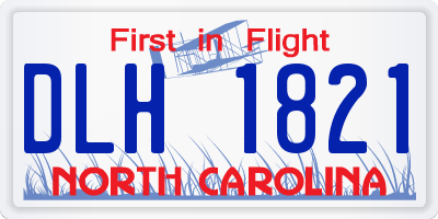 NC license plate DLH1821