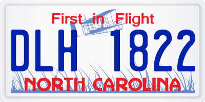 NC license plate DLH1822