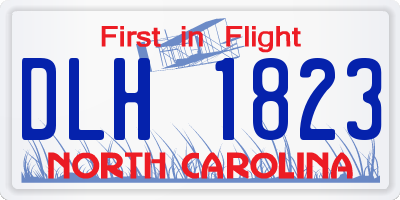 NC license plate DLH1823