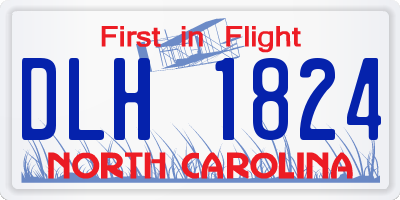 NC license plate DLH1824