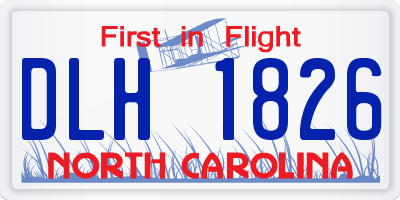 NC license plate DLH1826