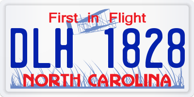 NC license plate DLH1828