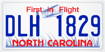 NC license plate DLH1829