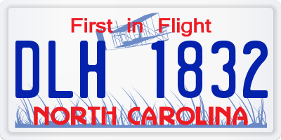 NC license plate DLH1832
