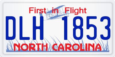 NC license plate DLH1853