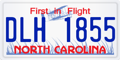 NC license plate DLH1855