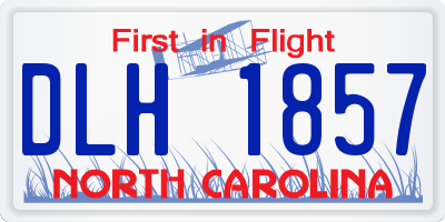 NC license plate DLH1857