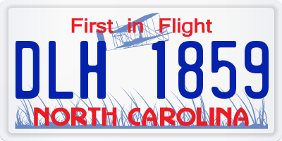 NC license plate DLH1859