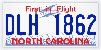 NC license plate DLH1862