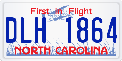 NC license plate DLH1864