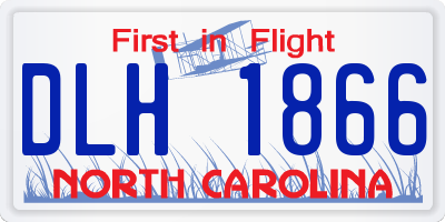 NC license plate DLH1866