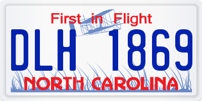 NC license plate DLH1869