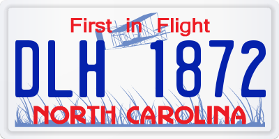 NC license plate DLH1872