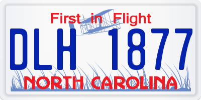 NC license plate DLH1877