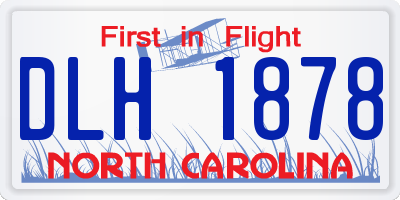 NC license plate DLH1878