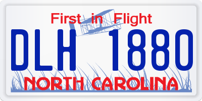 NC license plate DLH1880