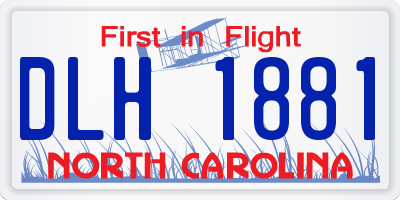NC license plate DLH1881