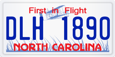 NC license plate DLH1890