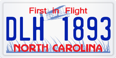 NC license plate DLH1893