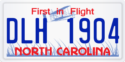 NC license plate DLH1904