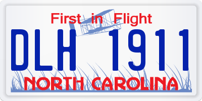 NC license plate DLH1911