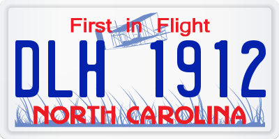 NC license plate DLH1912