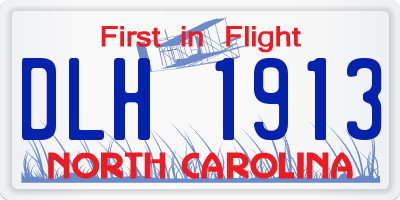 NC license plate DLH1913