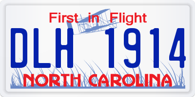 NC license plate DLH1914