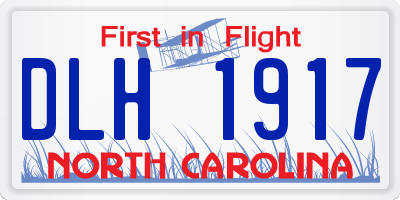 NC license plate DLH1917