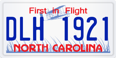 NC license plate DLH1921