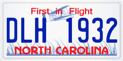 NC license plate DLH1932