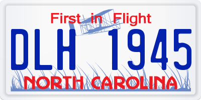 NC license plate DLH1945