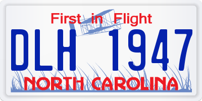 NC license plate DLH1947