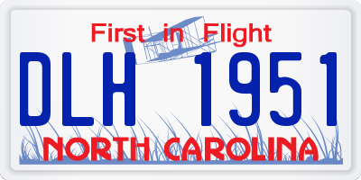 NC license plate DLH1951