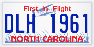NC license plate DLH1961